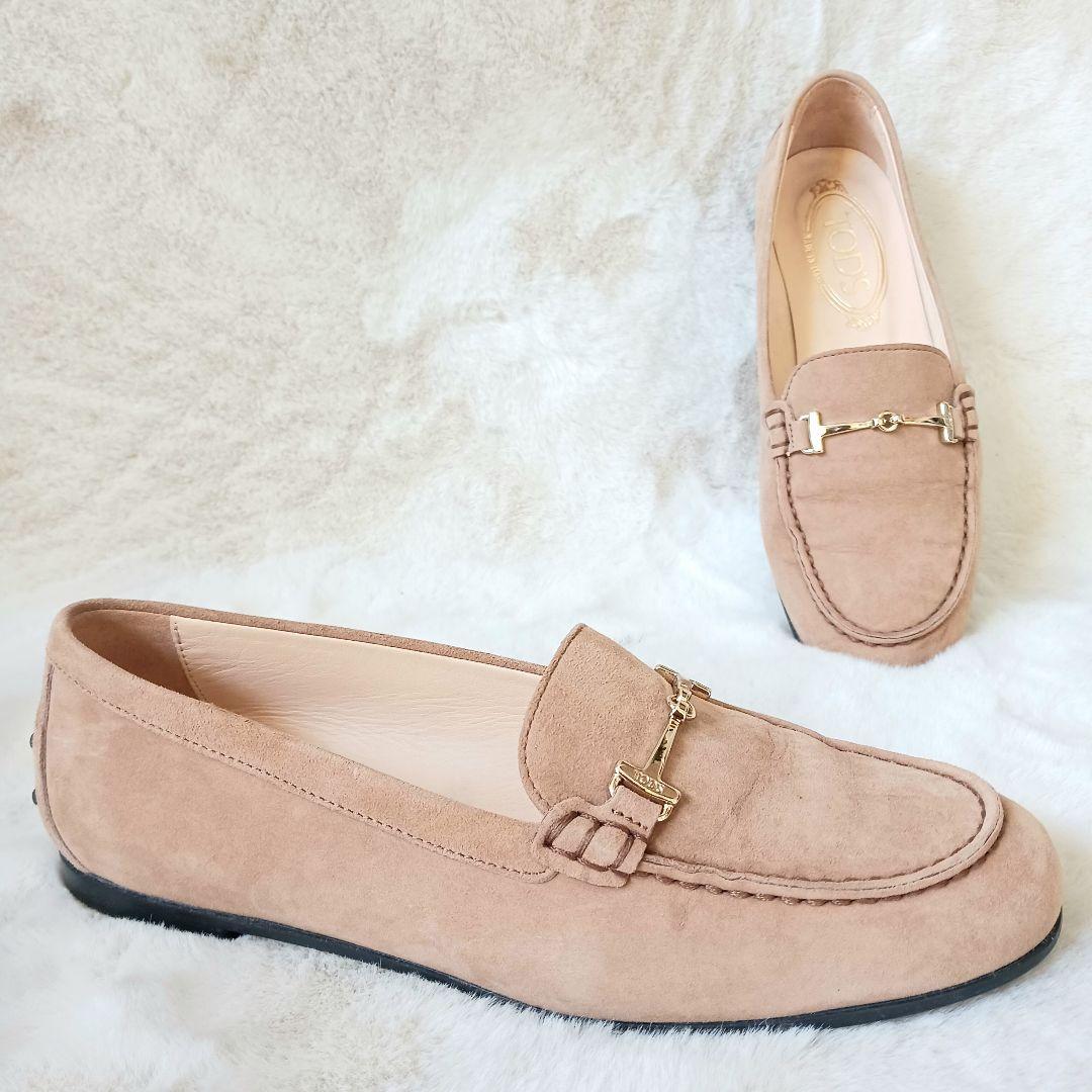 TOD'S　トッズ　ローファー　ビットローファー　金具　スリッポン　革　23cm