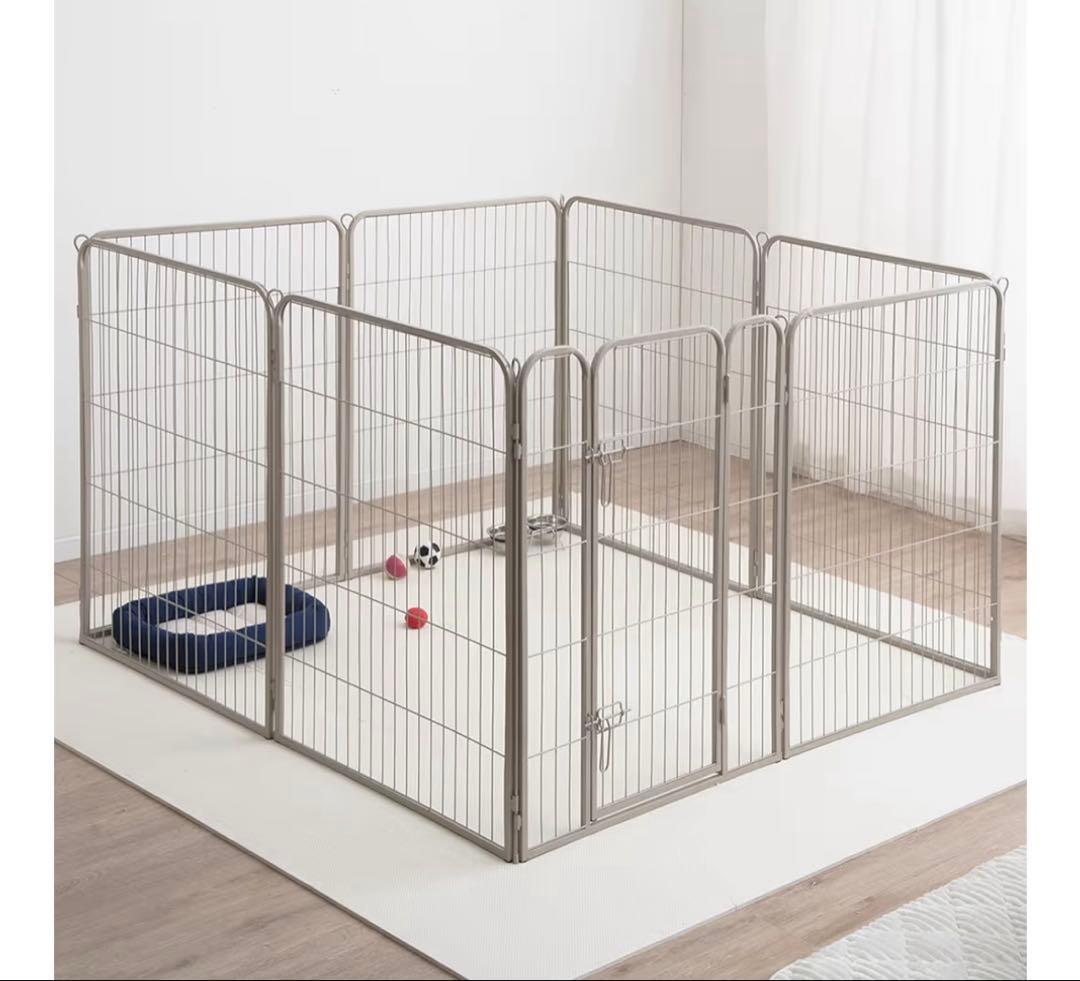 ペットサークル100cm 屋内外兼用 組み替えOK ダブルロック 扉付