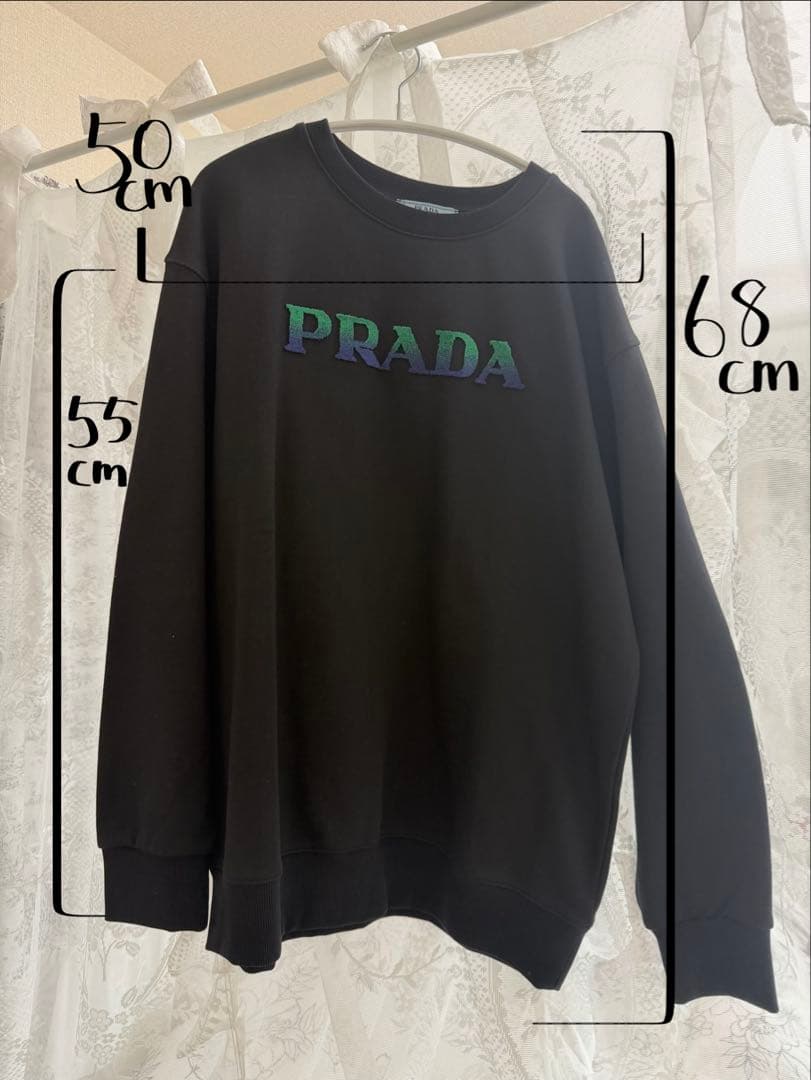 【PRADA】ブラック スウェット S