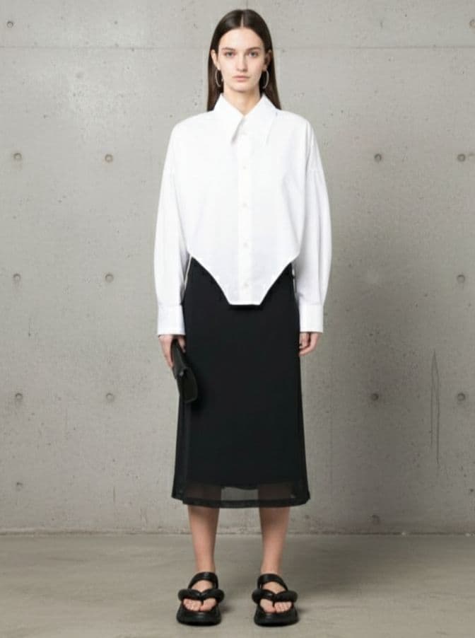 MM6 アシンメトリックシャツ サイズ36