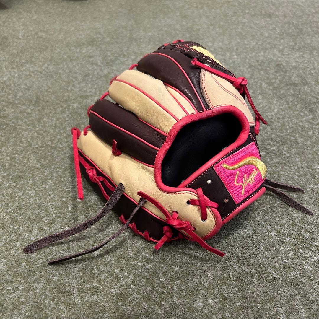 美品 久保田スラッガー 軟式オーダーグラブ 内野手用