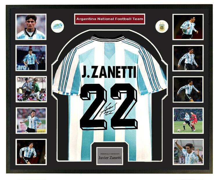 直筆サイン入りユニフォーム ハビエル・ザネッティ アルゼンチン代表 サッカー