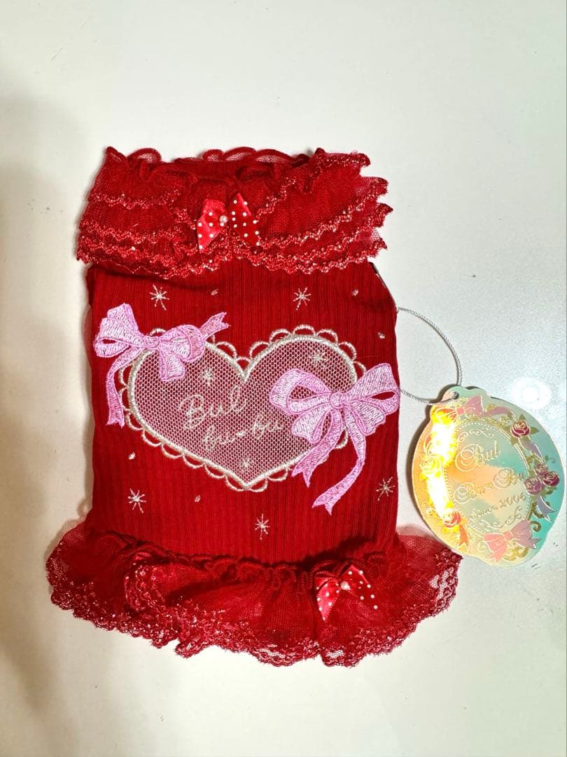 ブルブブ BUL BU-BU ハートリボンフリルハイネックTee