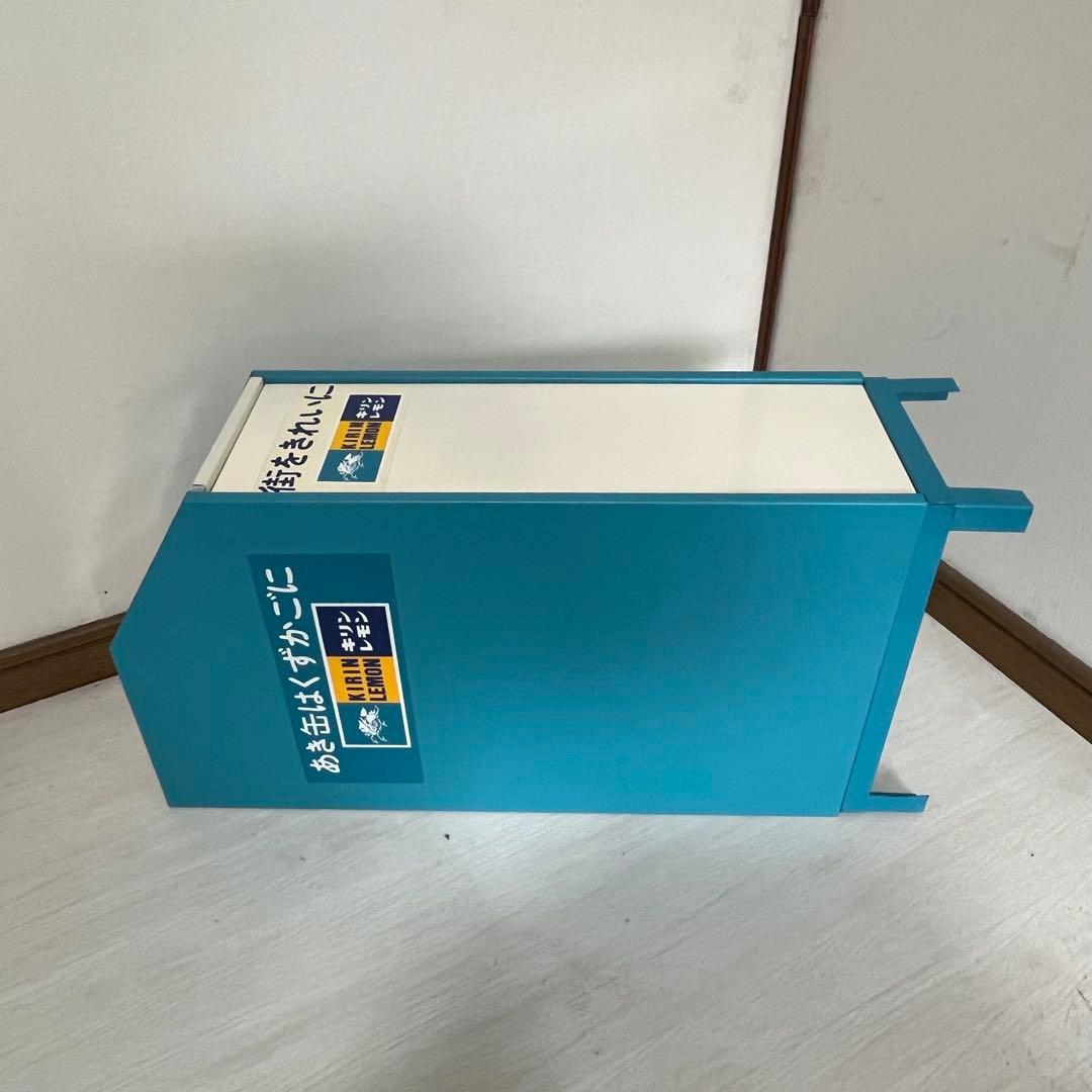 昭和レトロ　キリンレモン 空き缶入れ当時物未使用品　ホーロー看板好きにも　企業物