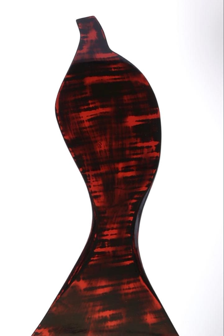 【極上漆芸】漆芸家 野澤寛 作 朱漆塗 瓢箪形 飾台 大型 花台 平台 箱栞付