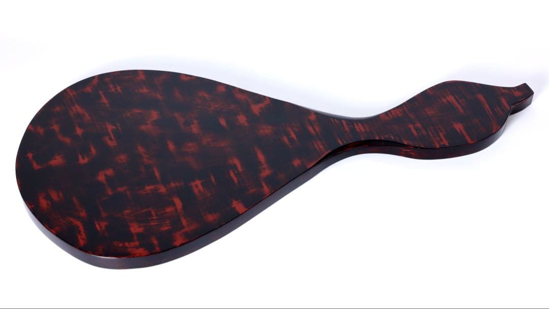 【極上漆芸】漆芸家 野澤寛 作 朱漆塗 瓢箪形 飾台 大型 花台 平台 箱栞付