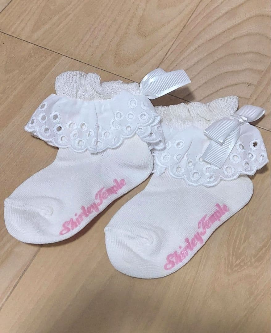 90cm☆ShirleyTemple シャーリーテンプル水色ベビードレス靴下付き