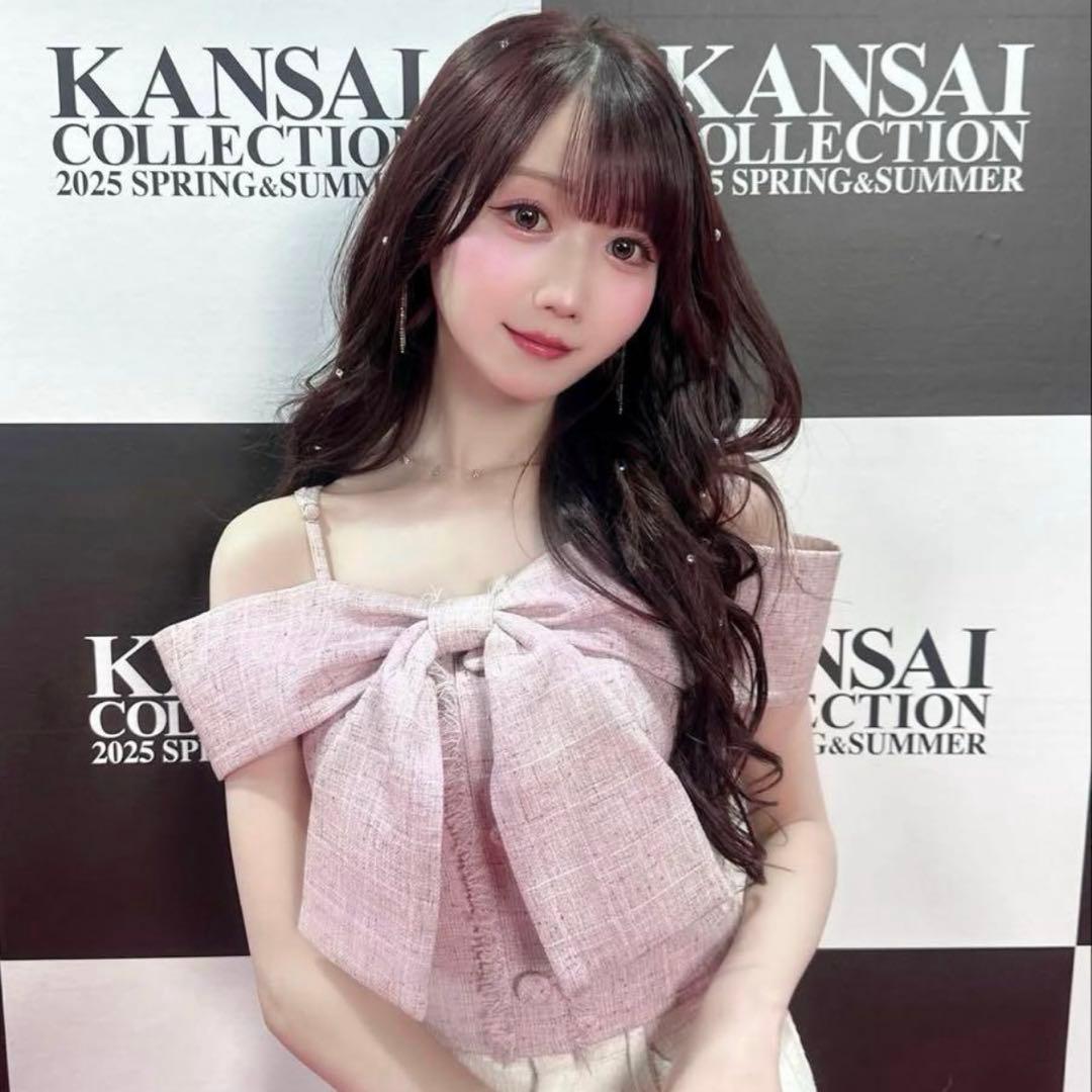 LIP SERVICE ツイードリボンオフショルトップス リップサービス