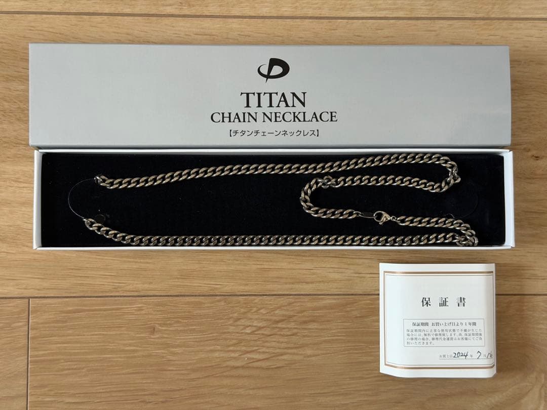 美品　ファイテン チタンチェーン ネックレス 60cm phiten