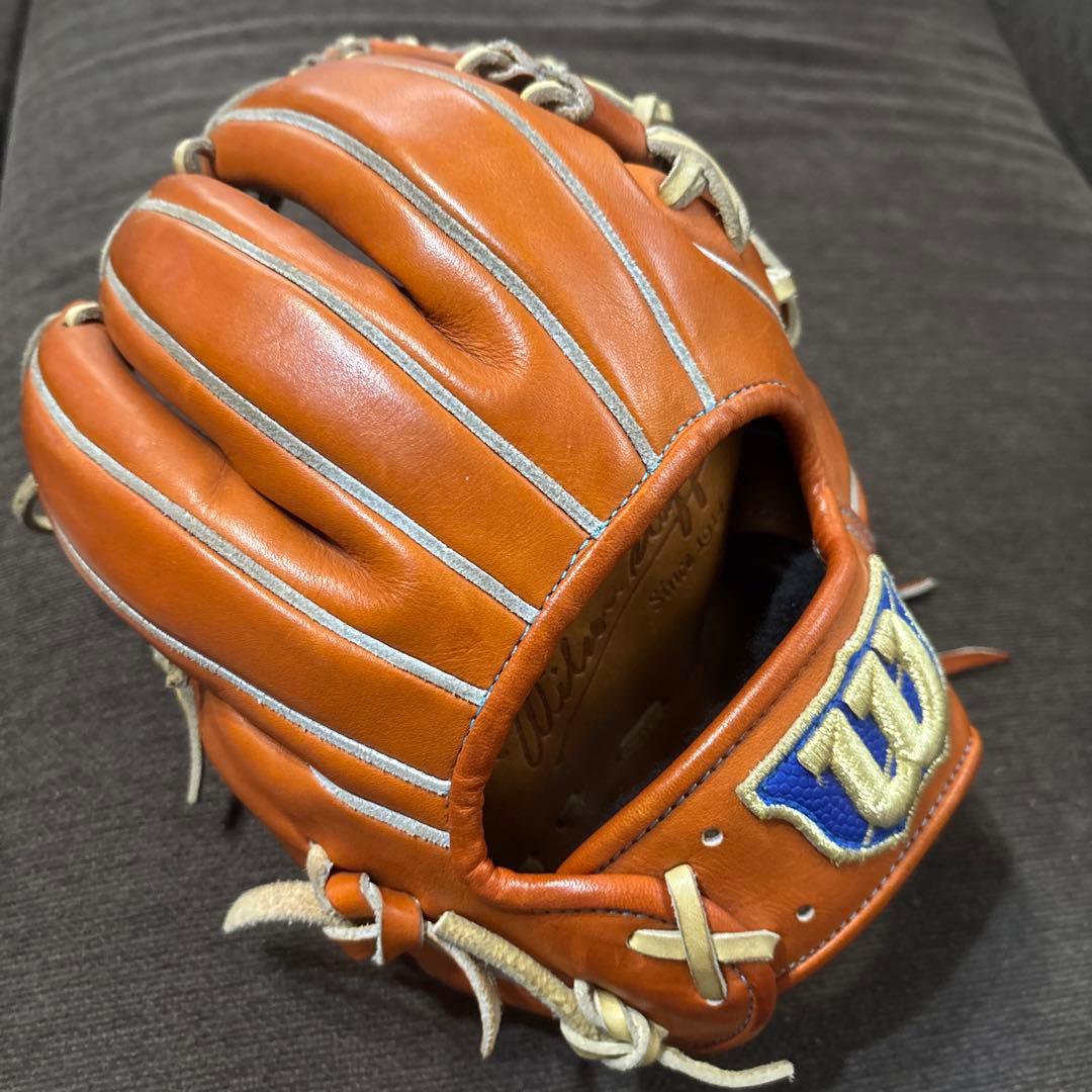 Wilson 硬式グローブ オレンジ色 日本製