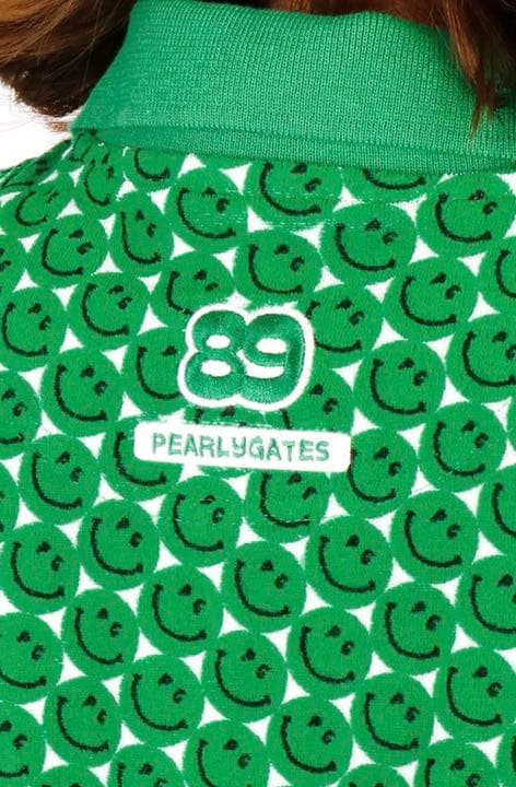 パーリーゲイツ　パイル素材　ノースリーブ　ポロシャツ　スマイル　グリーン