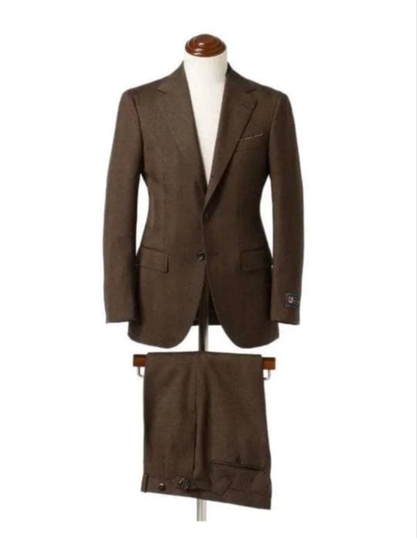 BEAMS F SAVILE CLIFFORD ヘリンボーン スーツ　46