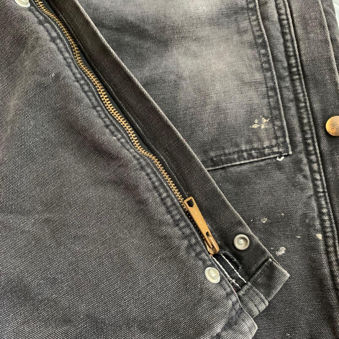 90s USA製　カーハート オーバーオール ブラック　キルティング