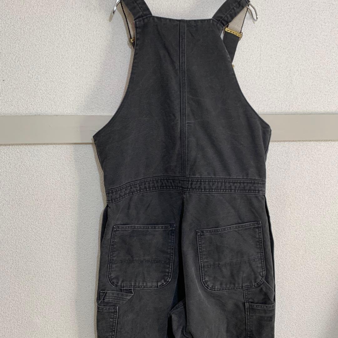 90s USA製　カーハート オーバーオール ブラック　キルティング