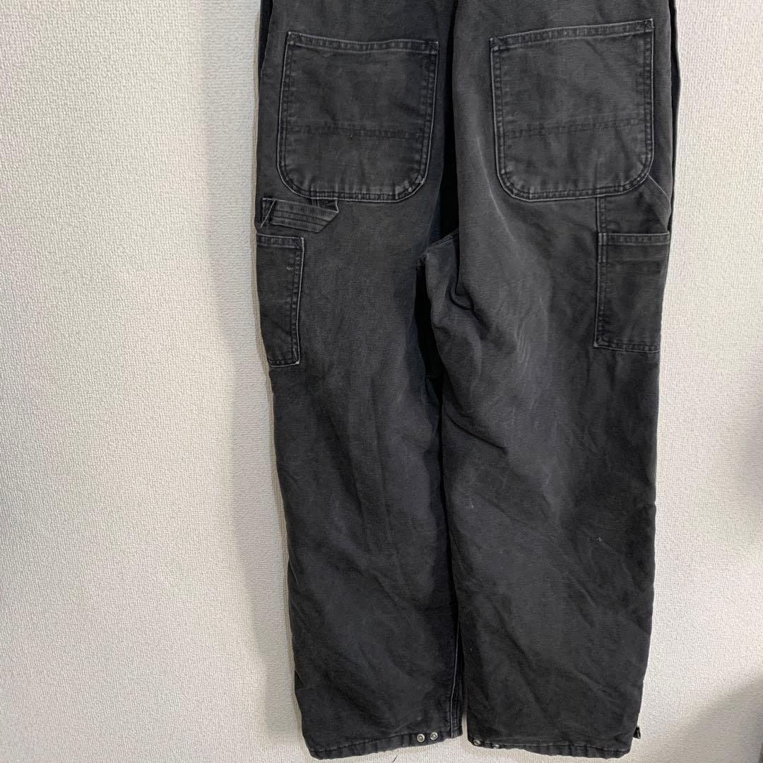 90s USA製　カーハート オーバーオール ブラック　キルティング