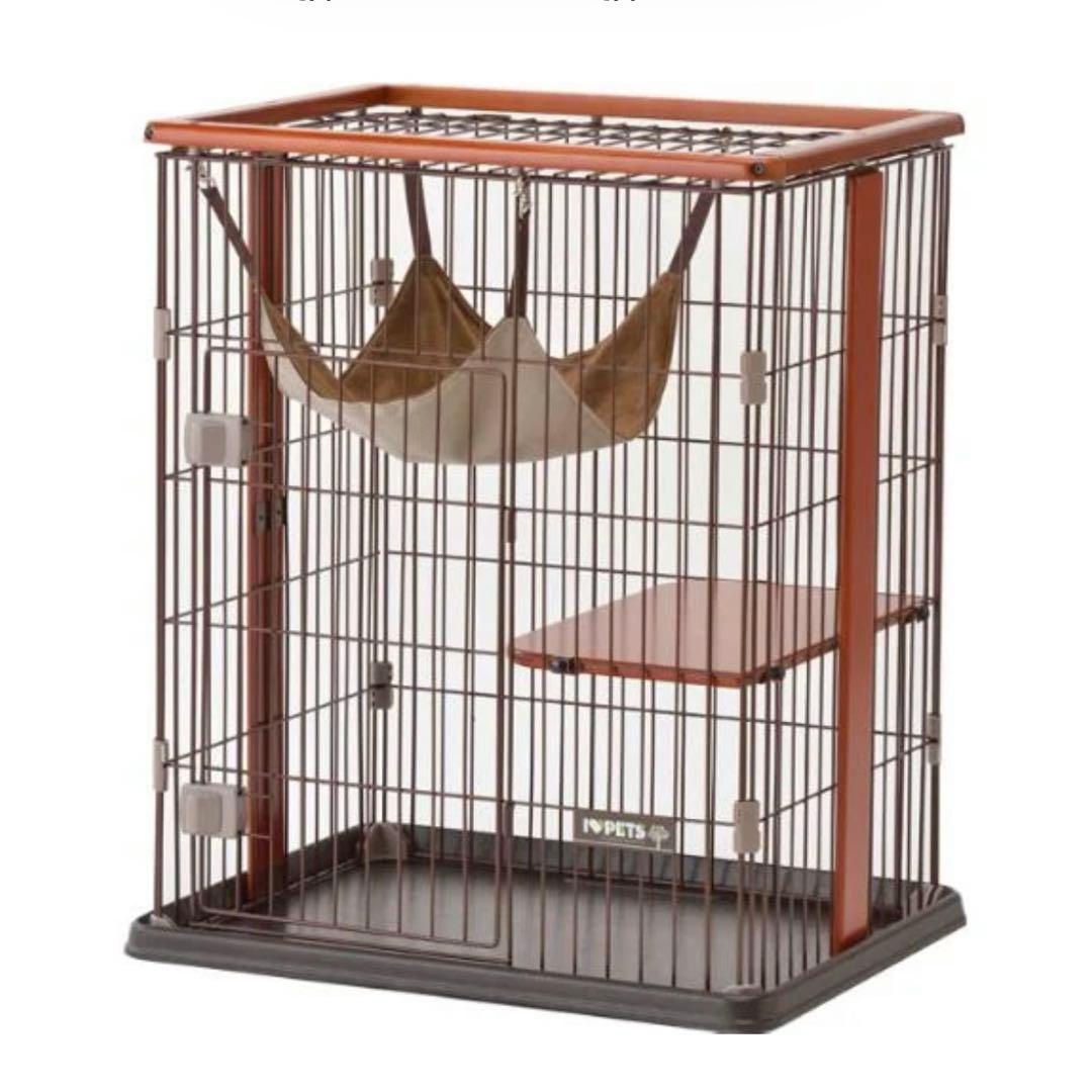 【美品】ウッドワンキャットサークル　ミニ　猫ゲージ