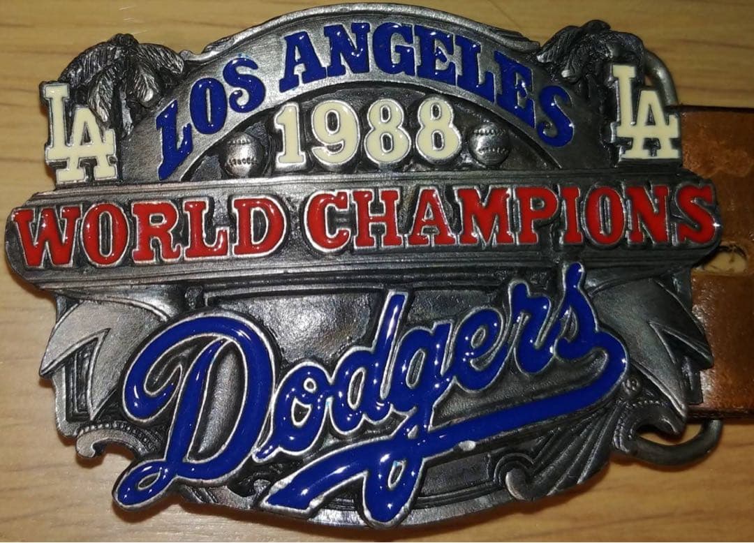 新品·88年LAドジャース·ワールドチャンプバックル付きベルト　32
