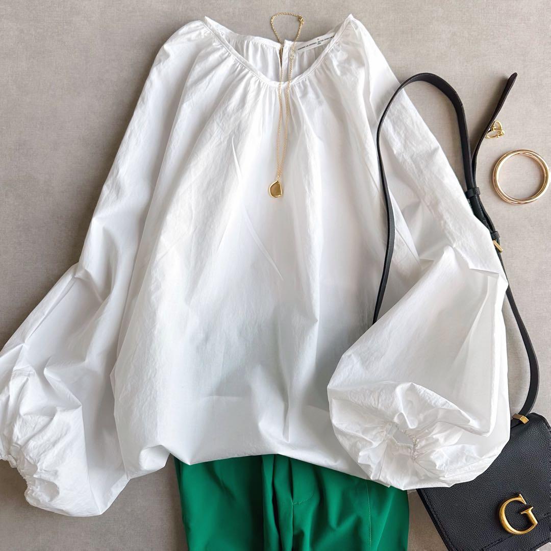 美品▲Deuxieme Classe///ラグランスリーブブラウス▲ホワイト