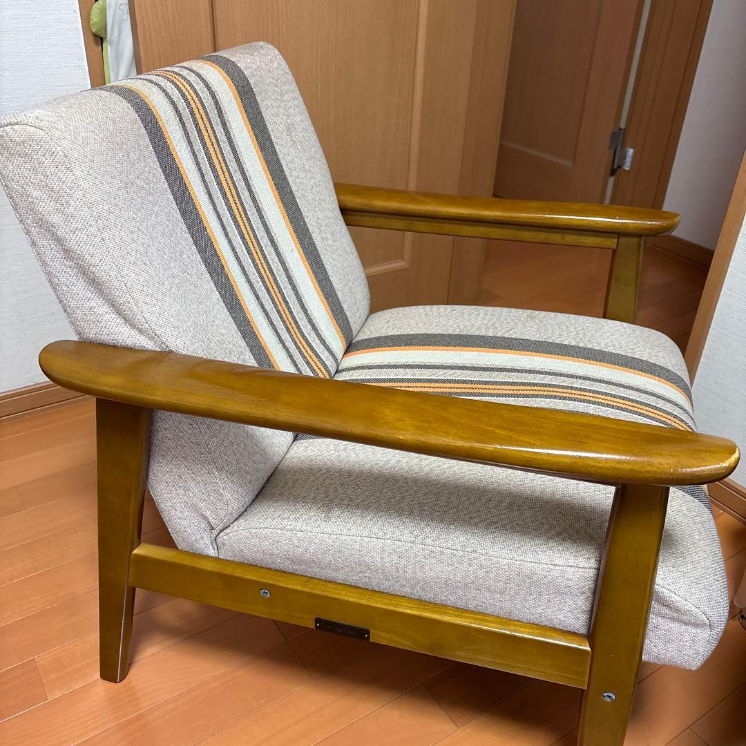 ジャンク品 カリモク1人掛けソファ