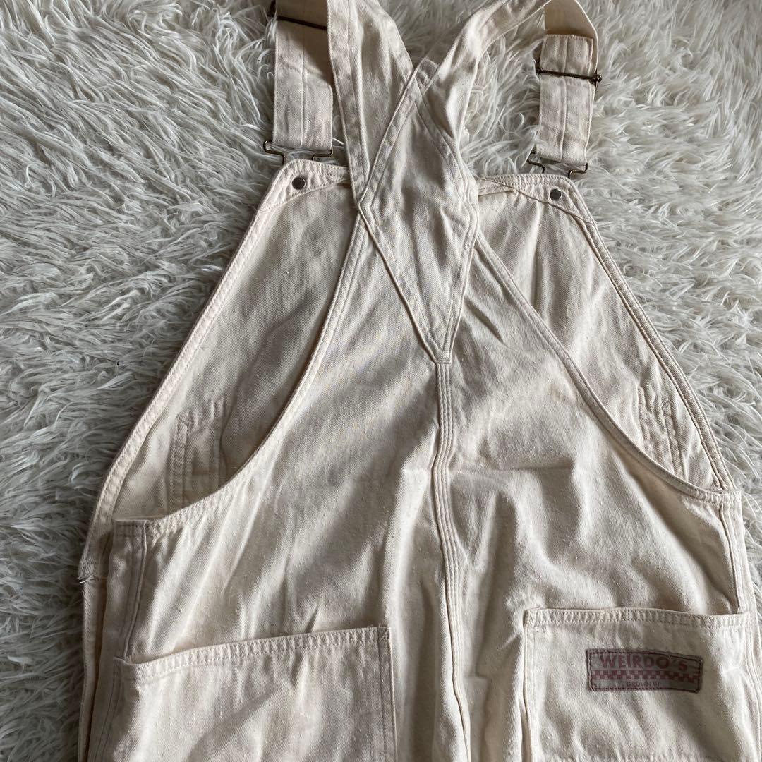 ウィアード weirdo WTCC ロゴ刺繍 アイボリー オーバーオール