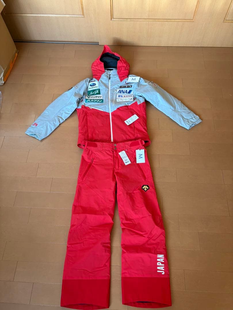 レッド/シルバー スノーボードウェア M