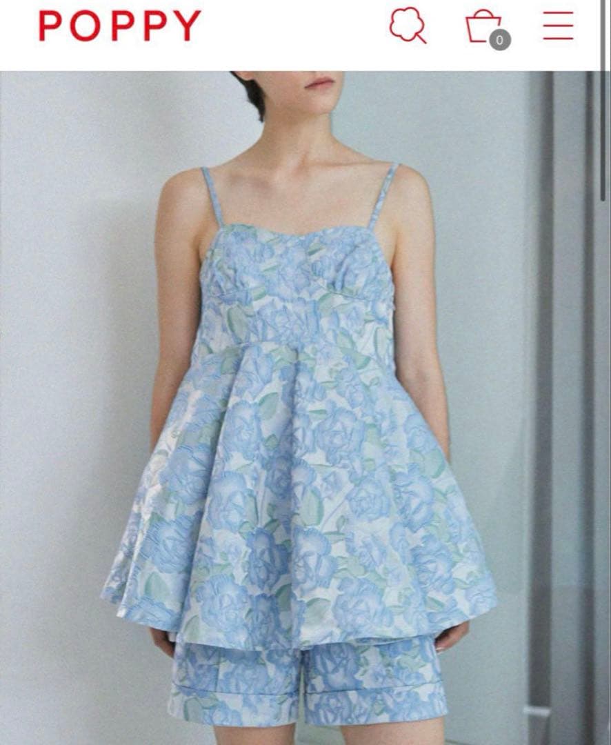 POPPY JACQUARD FLARE CAMI TUNIC あさぎーにょ