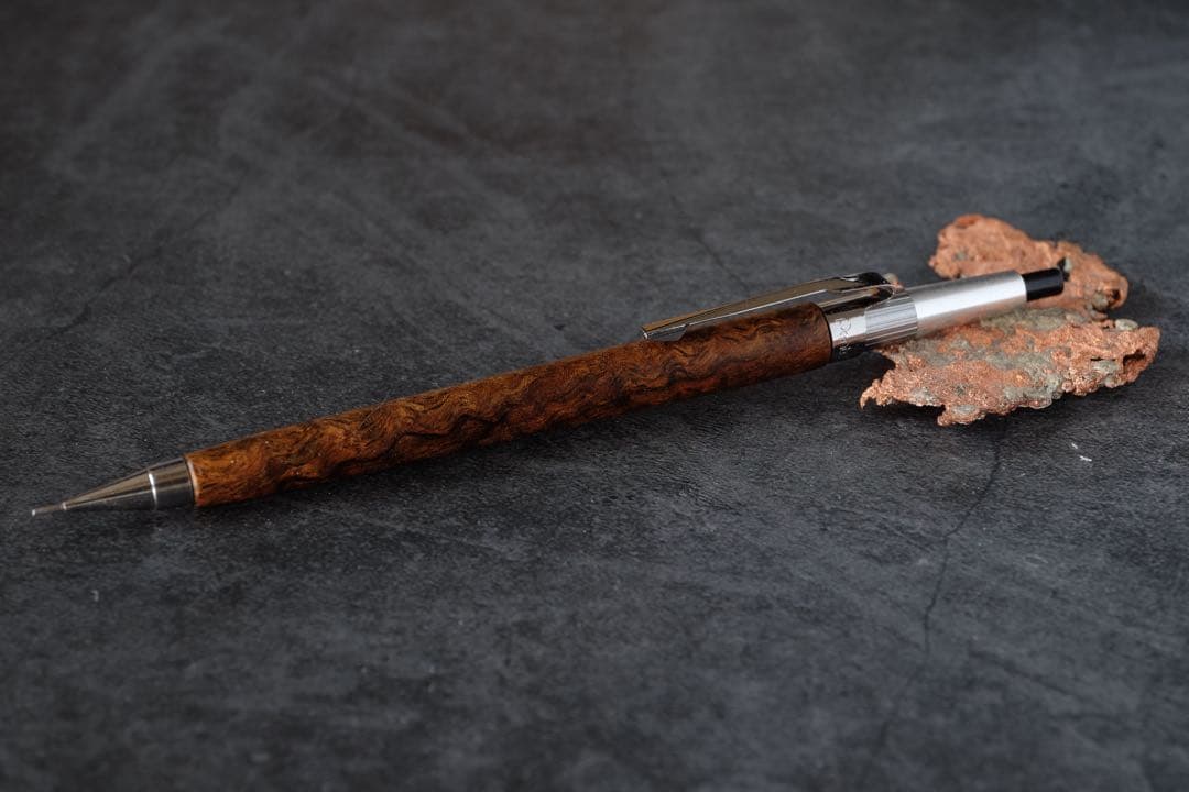 PG5木軸カスタム0226　高村杢工房 製図用シャープペンシル　バチックマンゴー