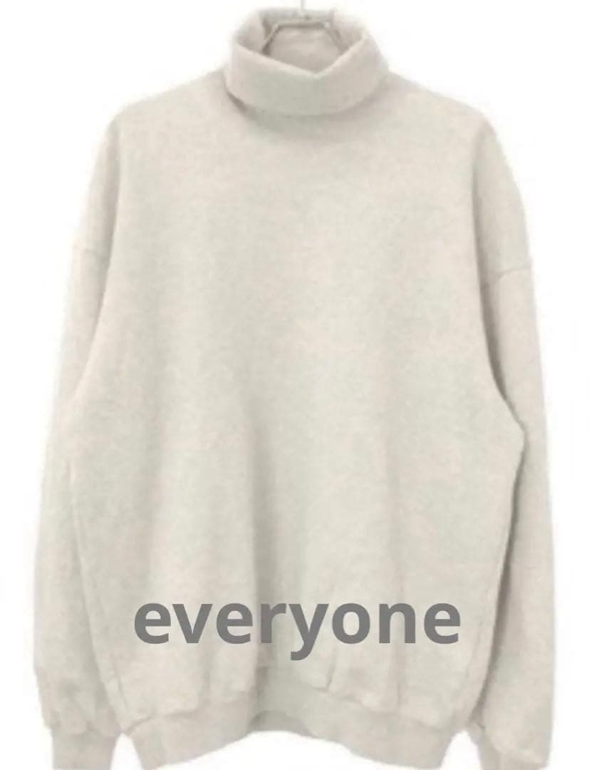 everyone エブリワン　タートルネックスウェットトレーナー　グレー　L