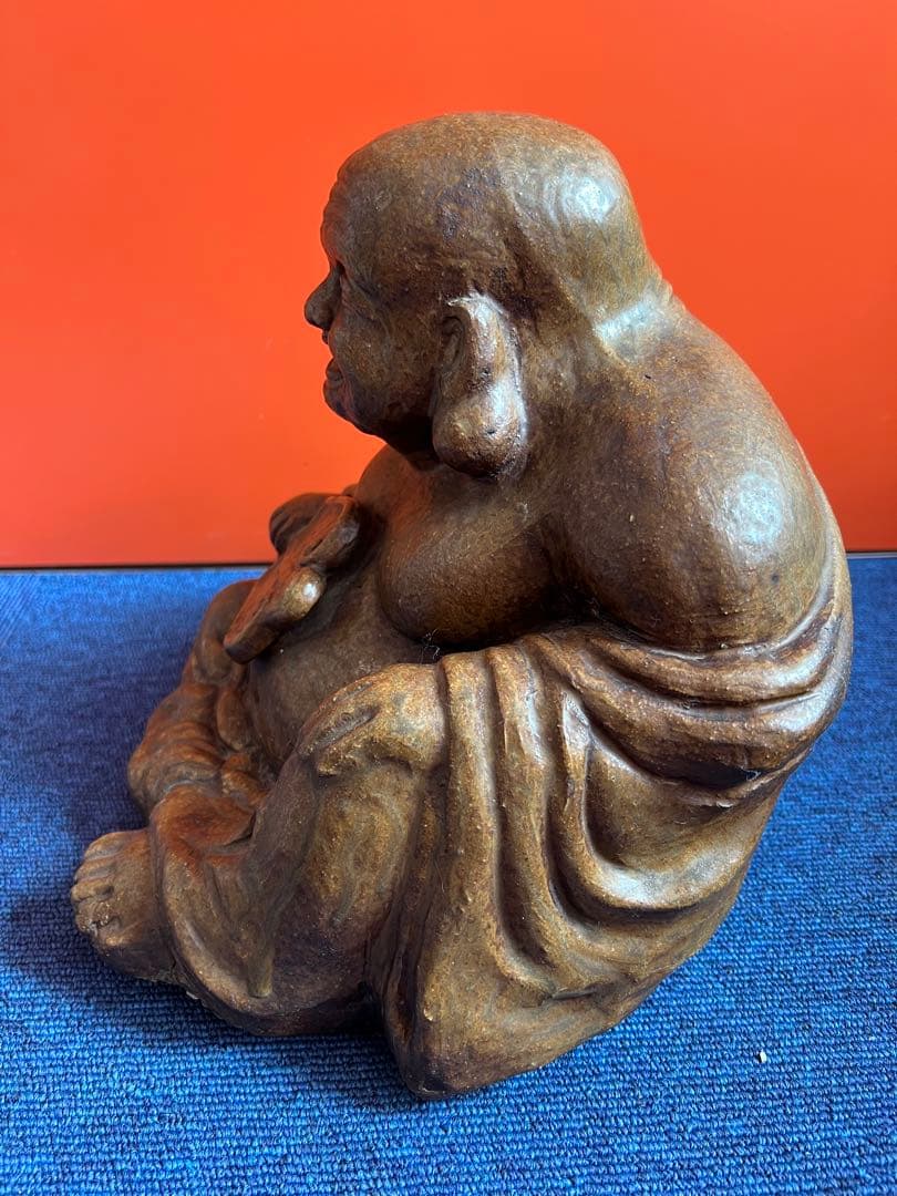 1371  古備前　布袋　陶器置物 飾り物 七福神 縁起物　時代物　美術品