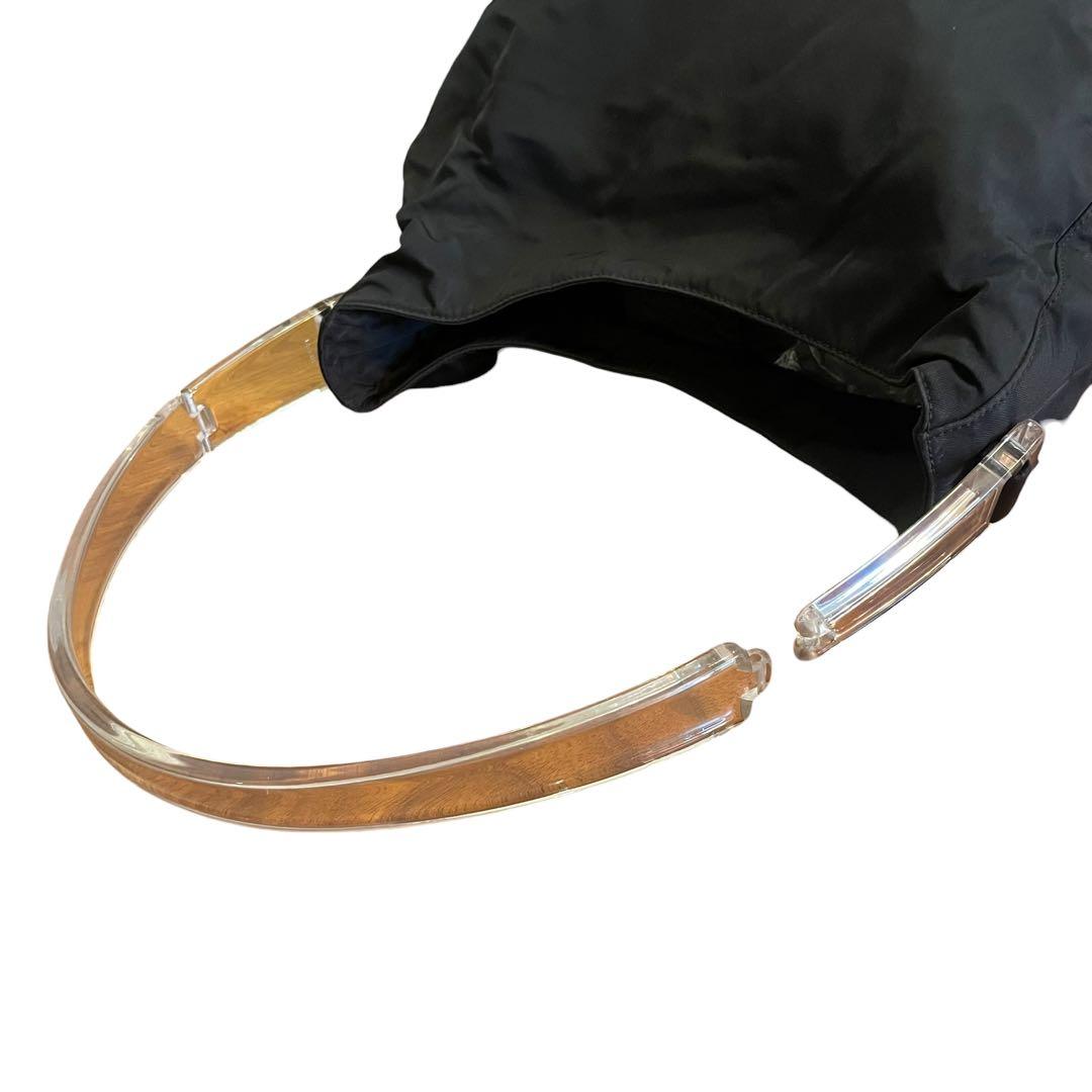 PRADA ナイロン ハンドバッグ クリアハンドル