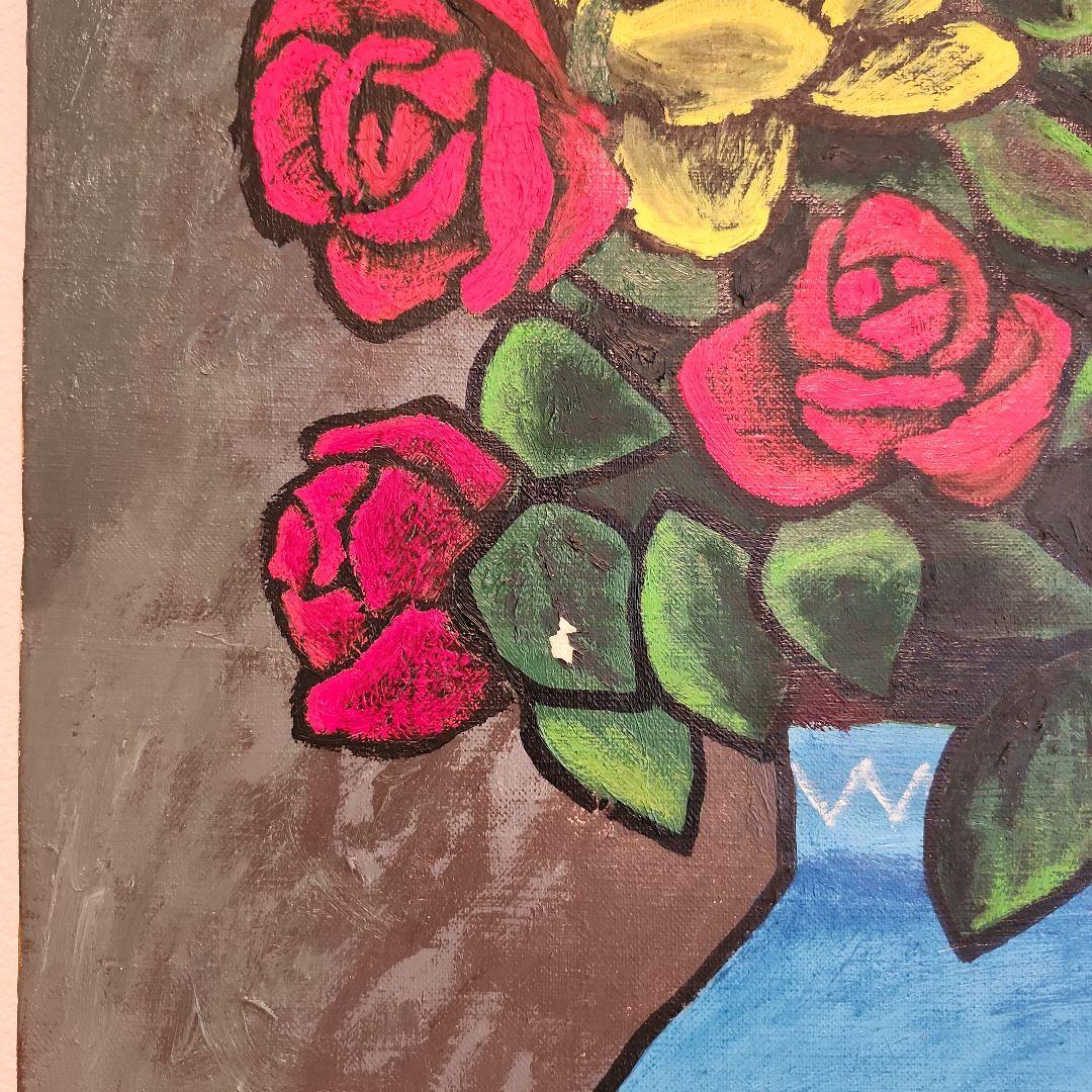 田渕眞兒　油絵　油彩　薔薇シリーズ　花　No.7-10+t+s