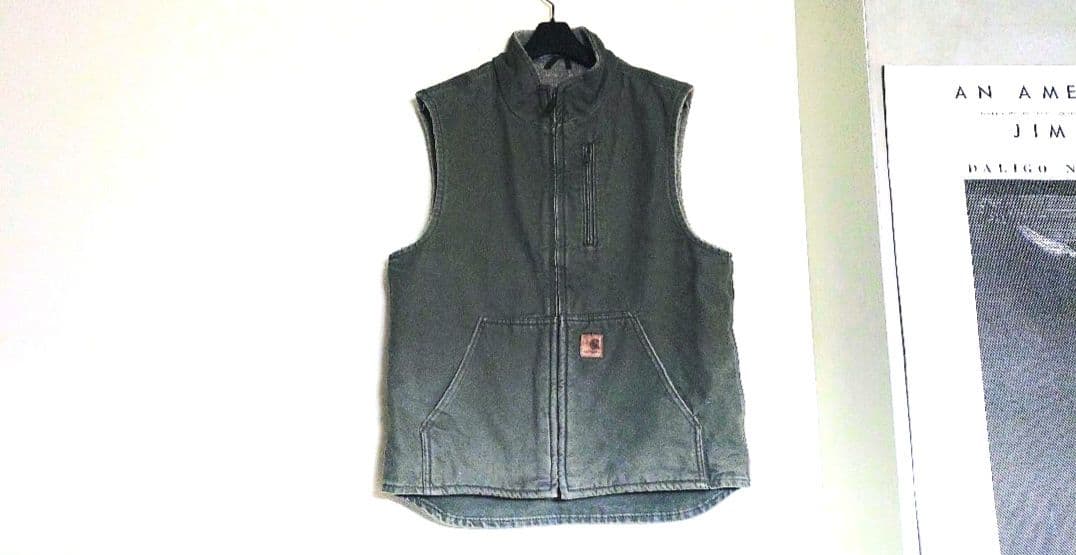 ■Carhartt オリーブグリーン【USED】ダック ベスト