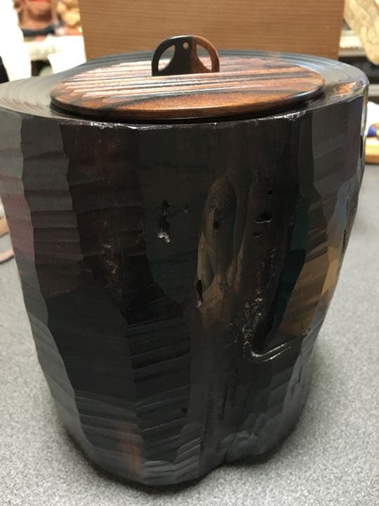 黒柿水指 茶道具 自信の1品 作家物お値下です。絶品です‼️‼️自慢のお品です。