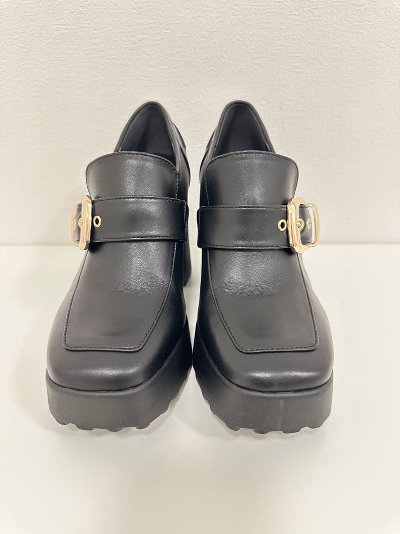 DIANA ダイアナ 厚底 ローファー ヒール ブラックプラットフォーム