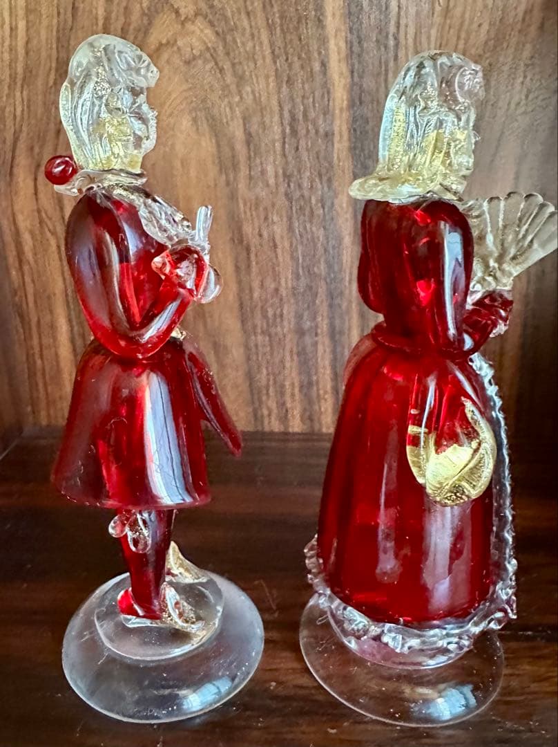 ベネチアングラス/男女フィギュリンセット