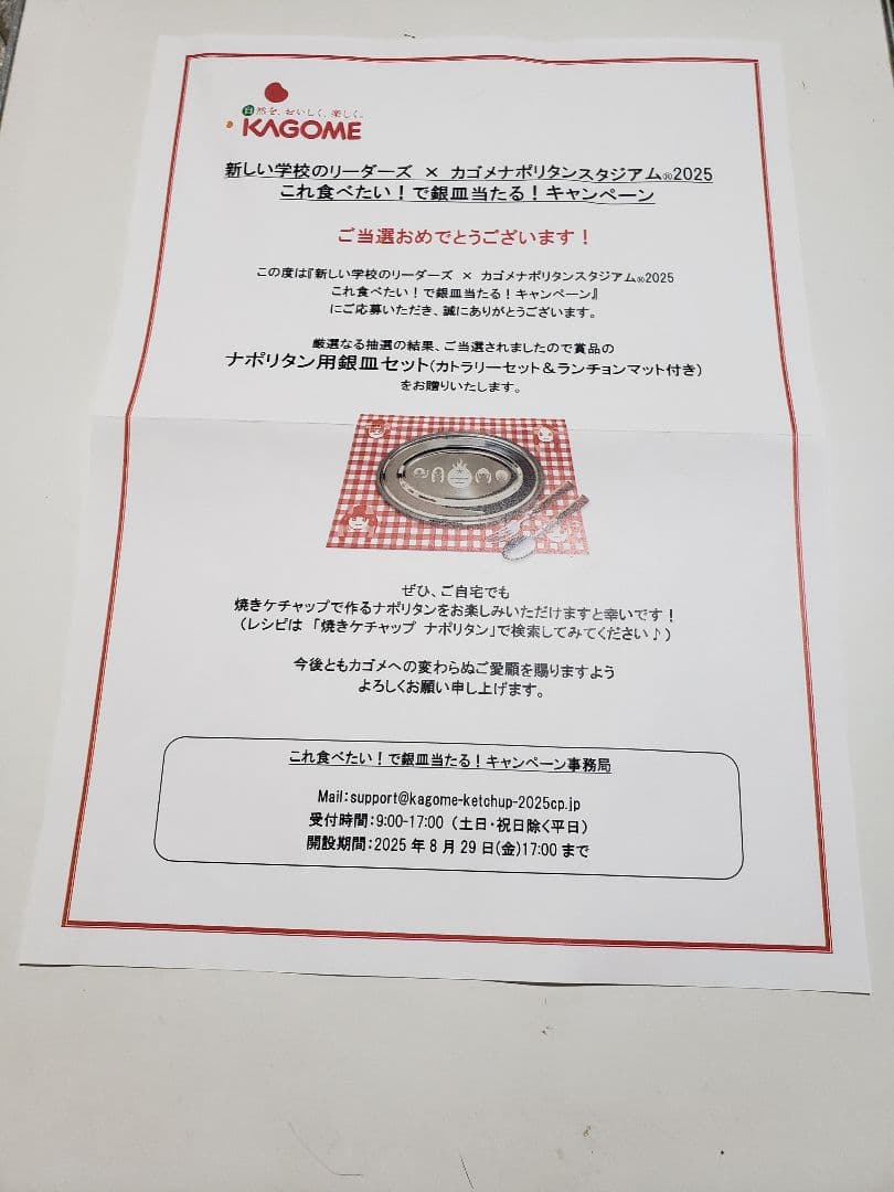 新しい学校のリーダーズ×カゴメナポリタンスタジアム2025ナポリタン銀皿セット