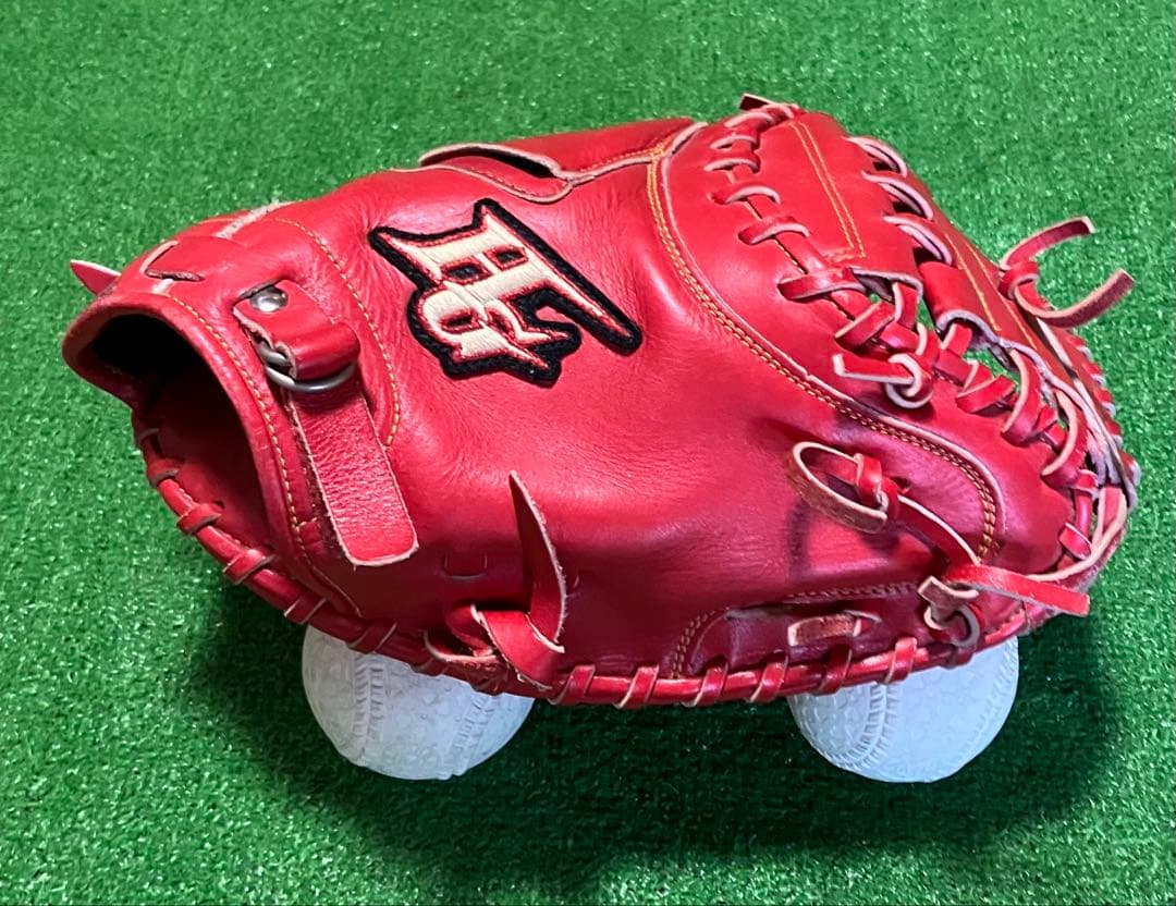 一般 軟式野球 キャッチャーミット ハイゴールド 己極 レッド Hi-GOLD