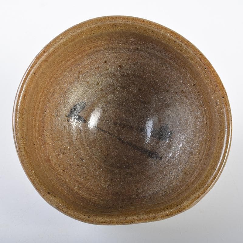 加藤唐九郎　一無斎（一ム斎）作　絵唐津　茶碗　淡々斎極め箱二重箱　H　R7523