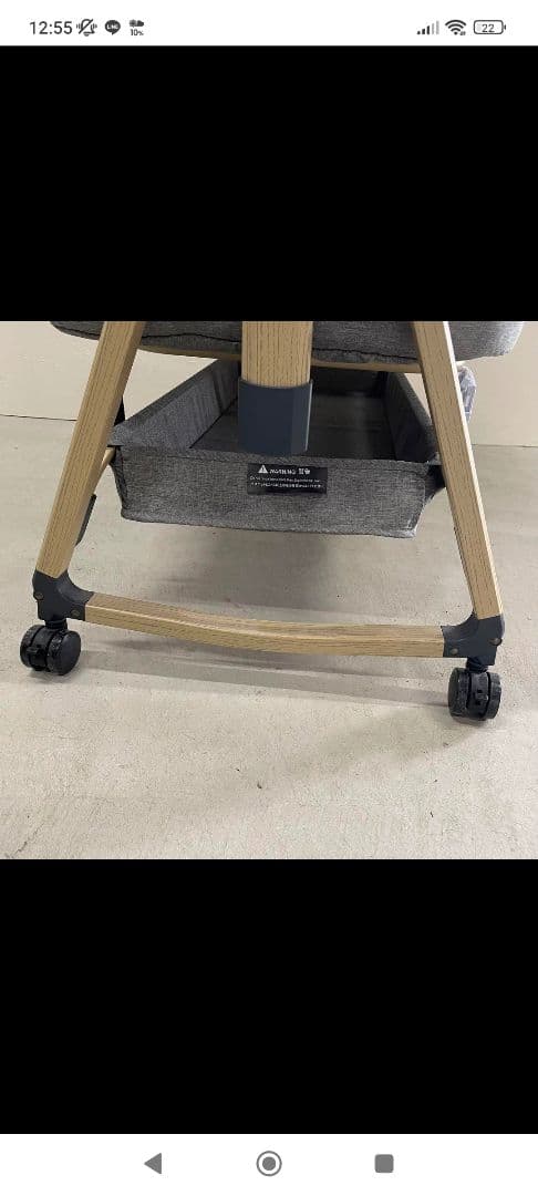 Maydolly 折りたたみ式 添い寝 ベビー用ベッド グレー