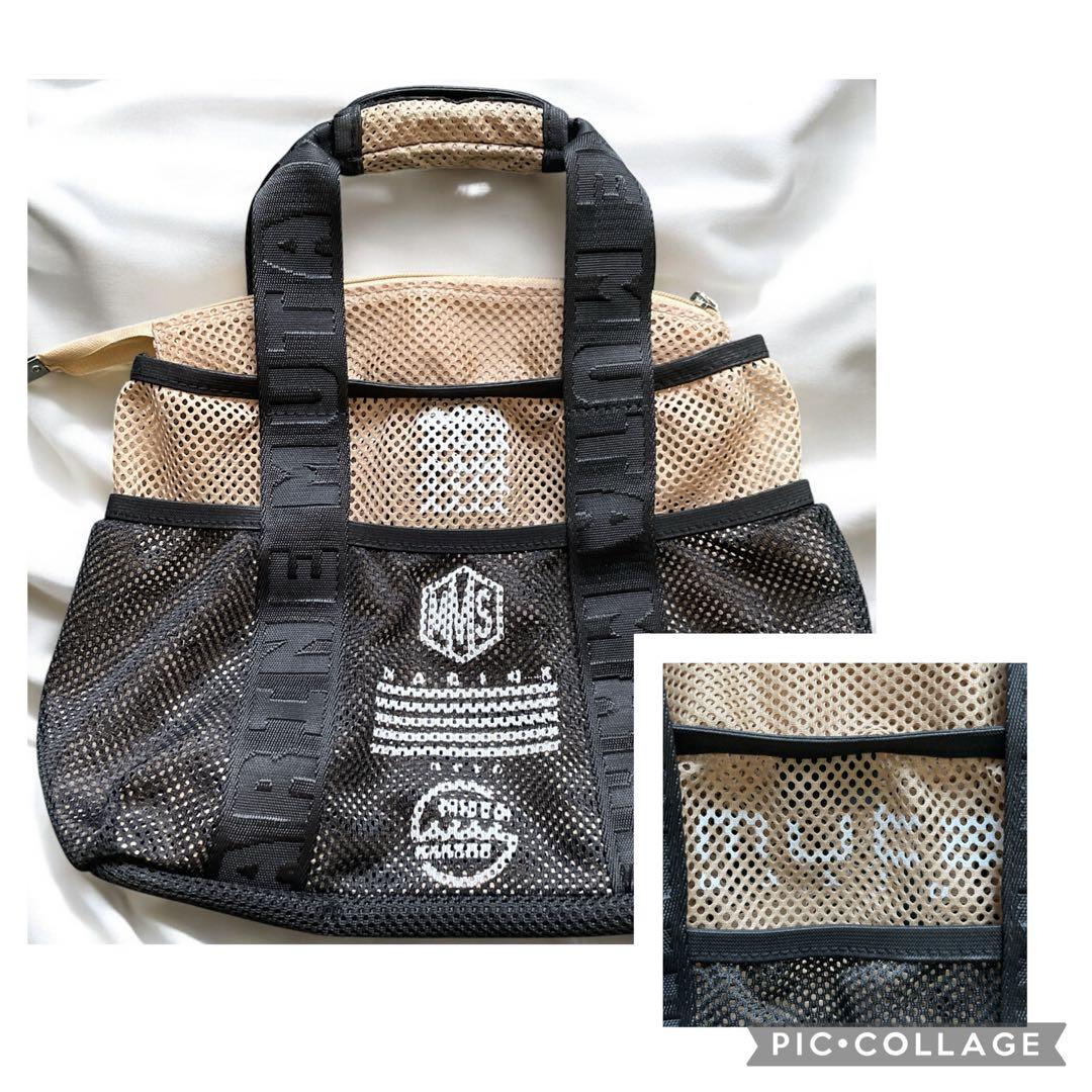 美品 muta MARINE カートバッグ ゴルフ メッシュ ジャガードテープ