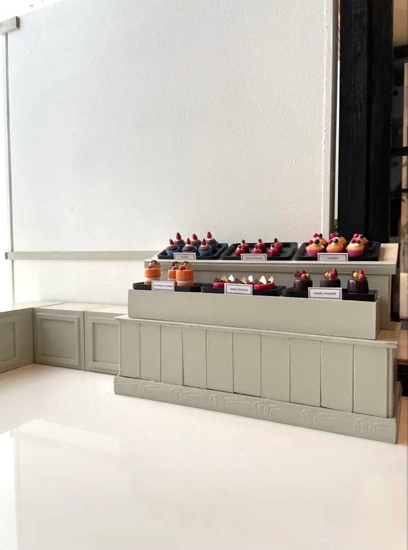 ドールハウス撮影背景ボード プールハウス＆パティオ☆ケーキカフェ追加しました♪