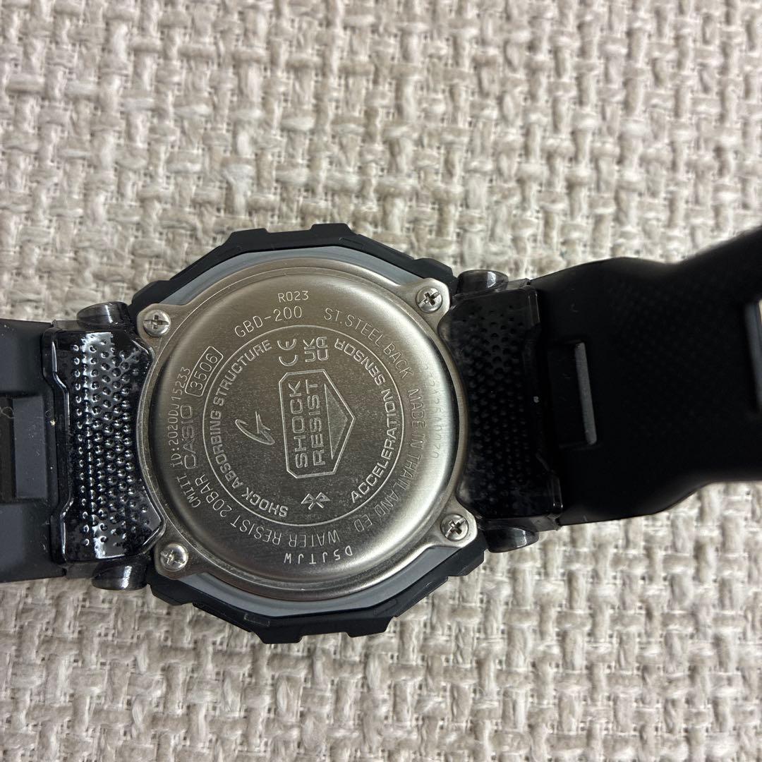 G-SHOCK GBD-200ブラック デジタル腕時計