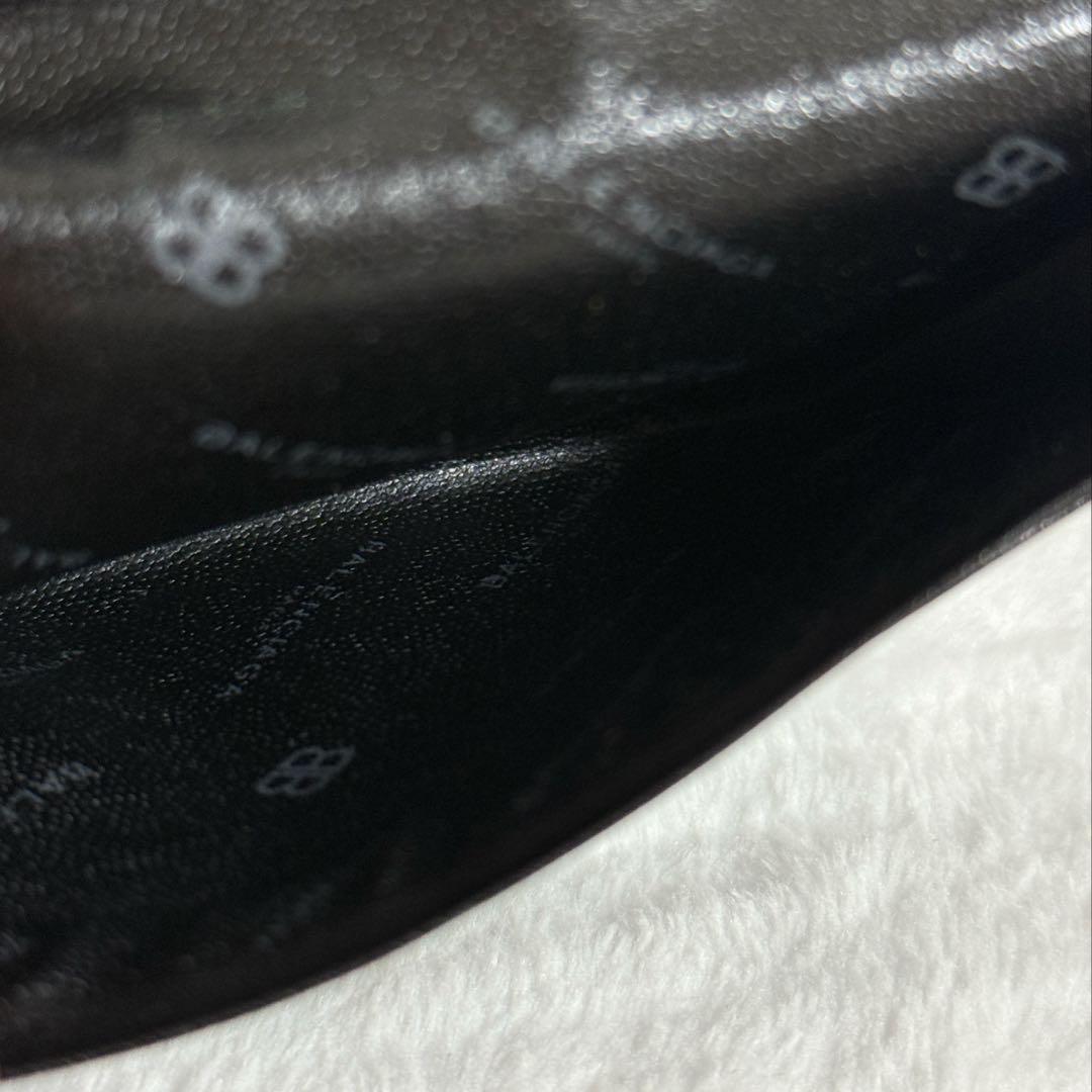 バレンシアガ★カードケース★名刺入れ★レザー★黒系★美品★訳あり