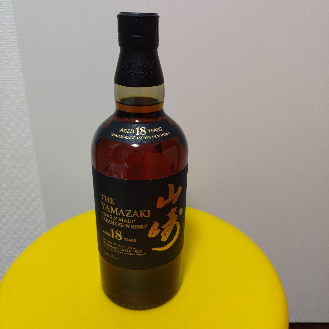★山崎 18年 サントリーシングルモルトウイスキー　化粧箱入り　ホロシール2枚