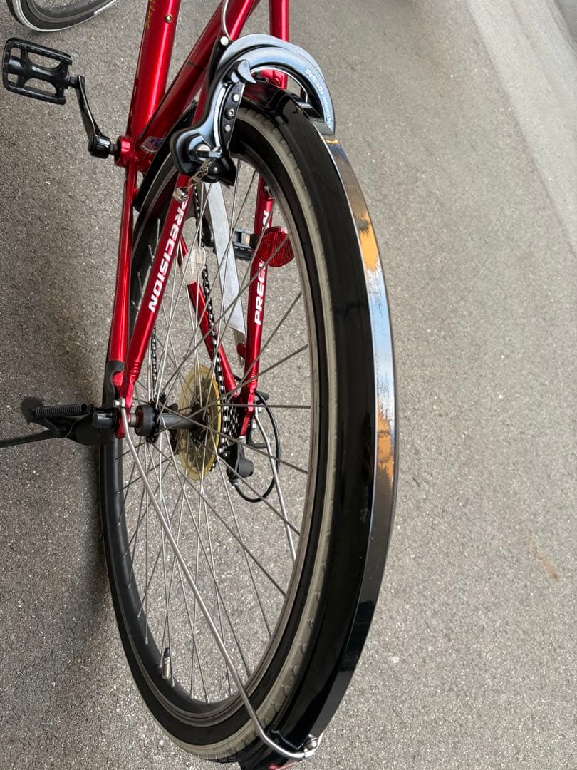 <両タイヤ新品>クロスバイク　RED