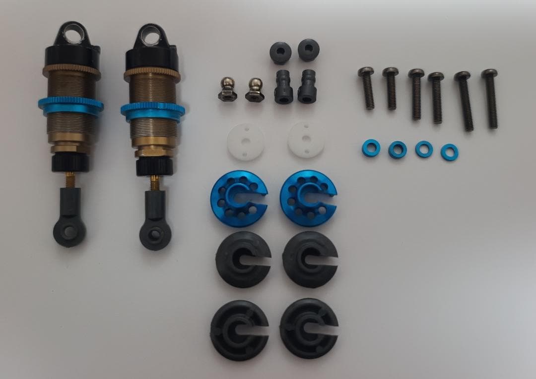 バギー用ビッグボアARダンパー・スプリング・リテーナーセット（中古・新品混在）