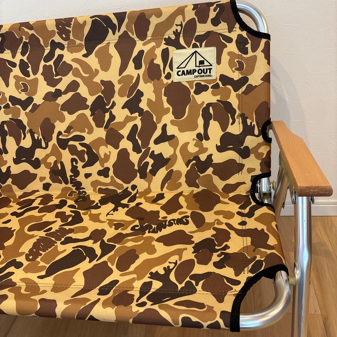 キャプテンスタッグ　カモフラ アルミベンチ