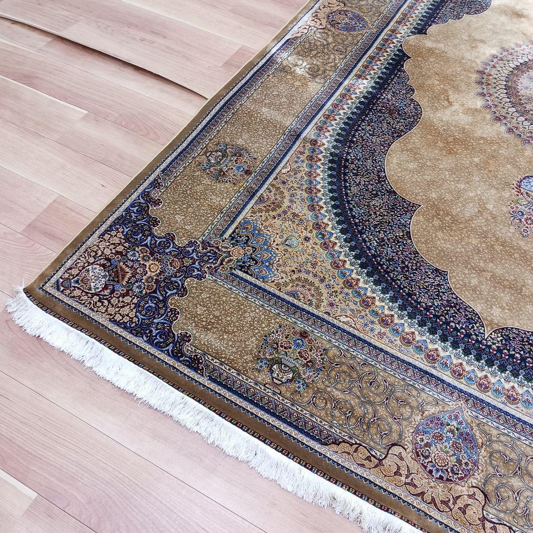 Y3142 イラン製 ハンド&マシン カーペット 絨毯 296×199㎝