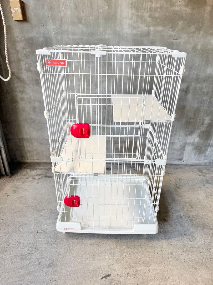 アイリスオーヤマ キャットケージ PMCC-115H 大型 キャスター付き