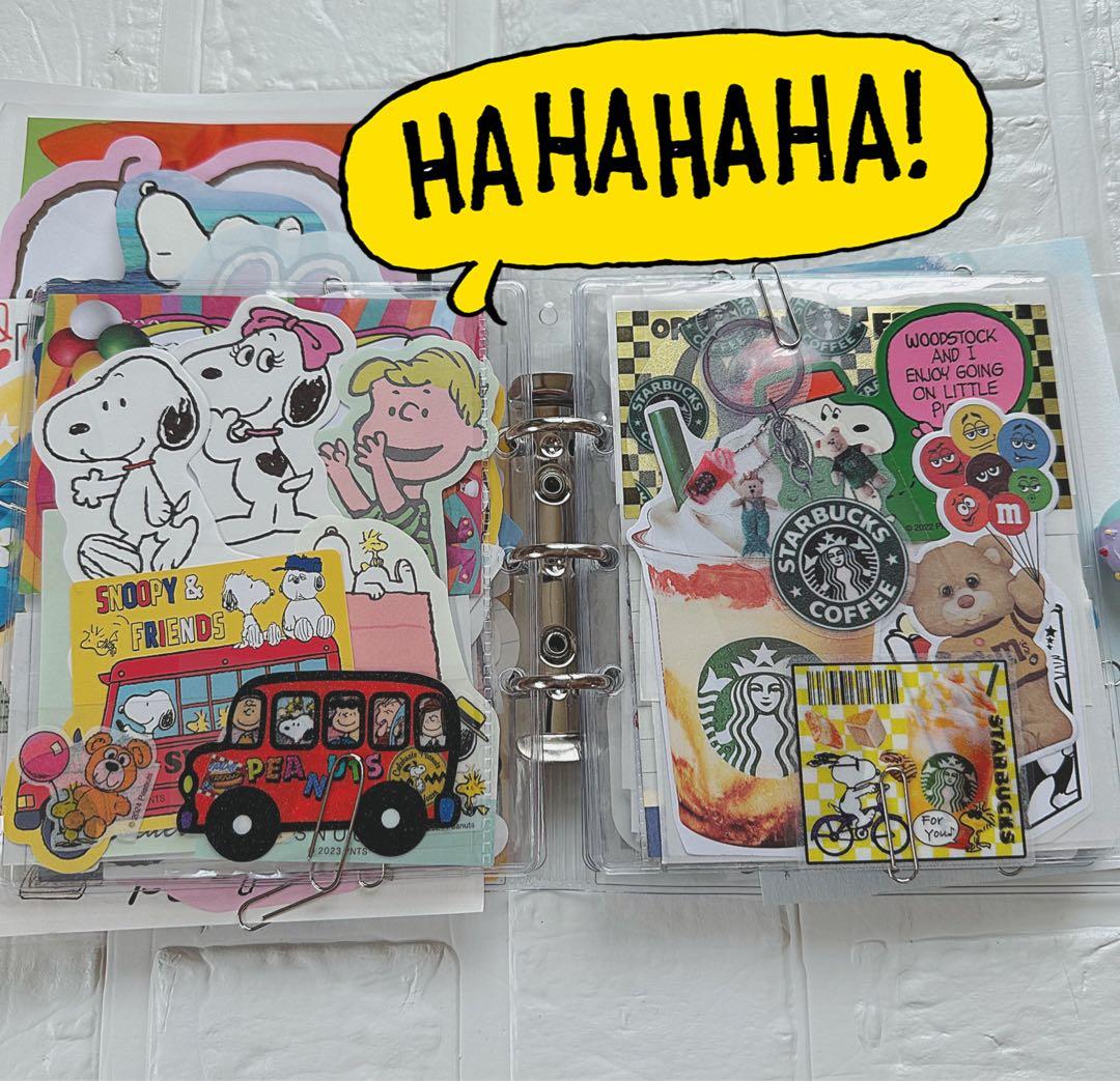 スヌーピーおすそ分けファイル♡アメキャラ＆スタバ限定1セット増量♡レア入り·͜·ᰔᩚ